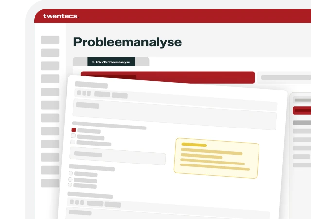Schermweergave van een Twentecs-probleemanalyse met toelichting