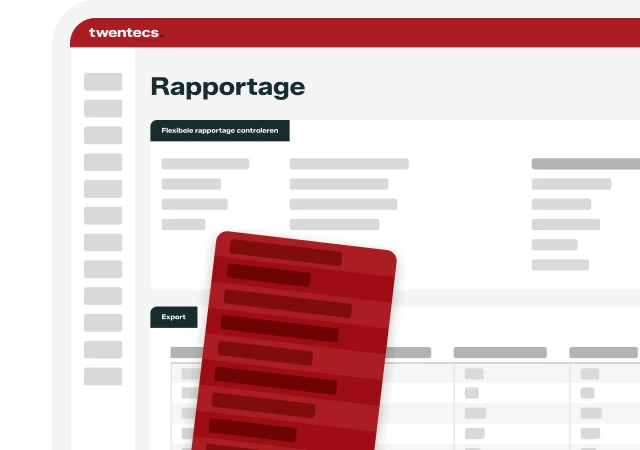 Schermweergave van de Twentecs-rapportage met exportmogelijkheid