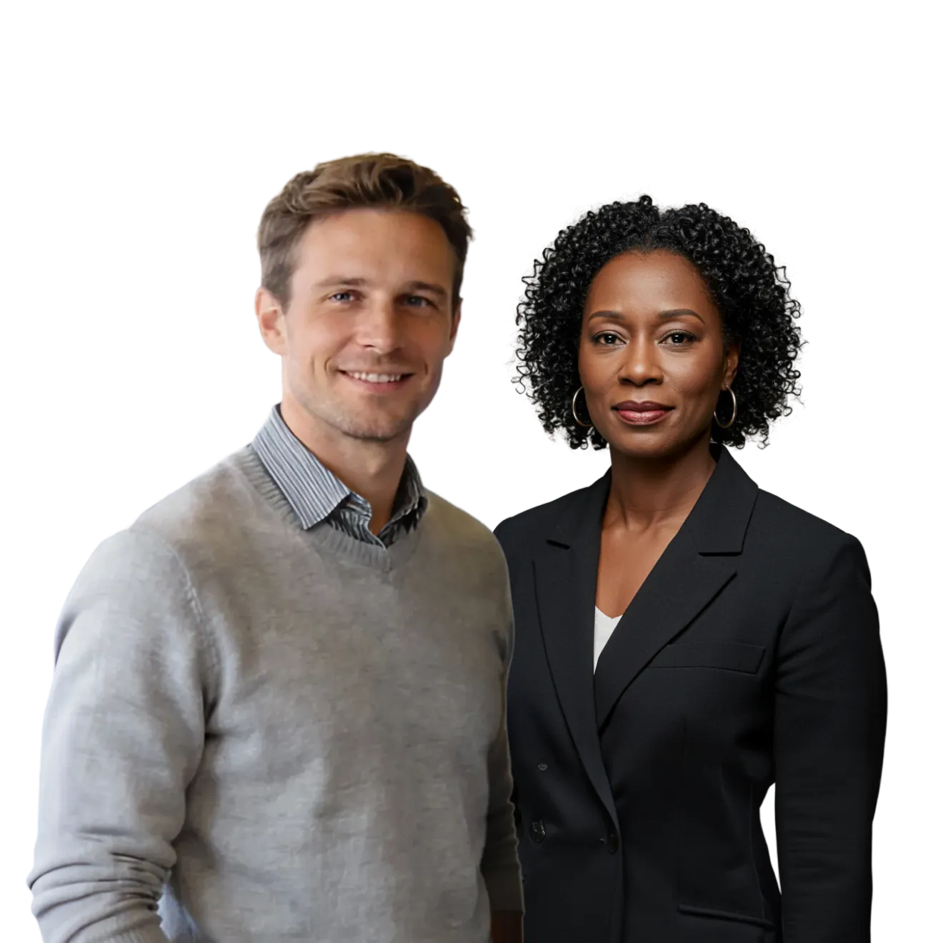 Man en vrouw, representanten van de Twentecs-suite Begeleidt